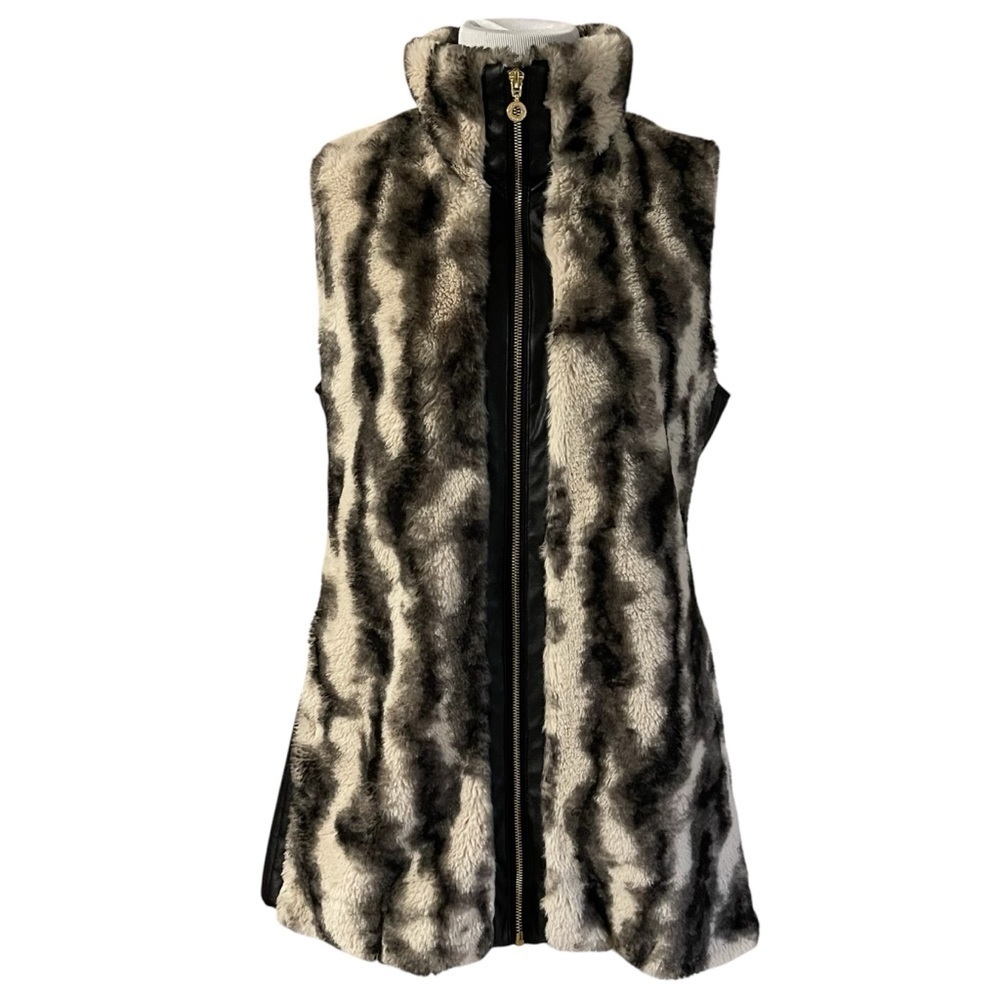Black/Tan Faux Fur Marc New York Vest